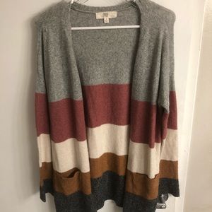 Pinque multicolored two pocket cardigan size small
